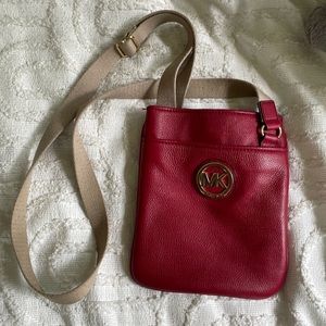 Red Michael Kors Crossbody Bag